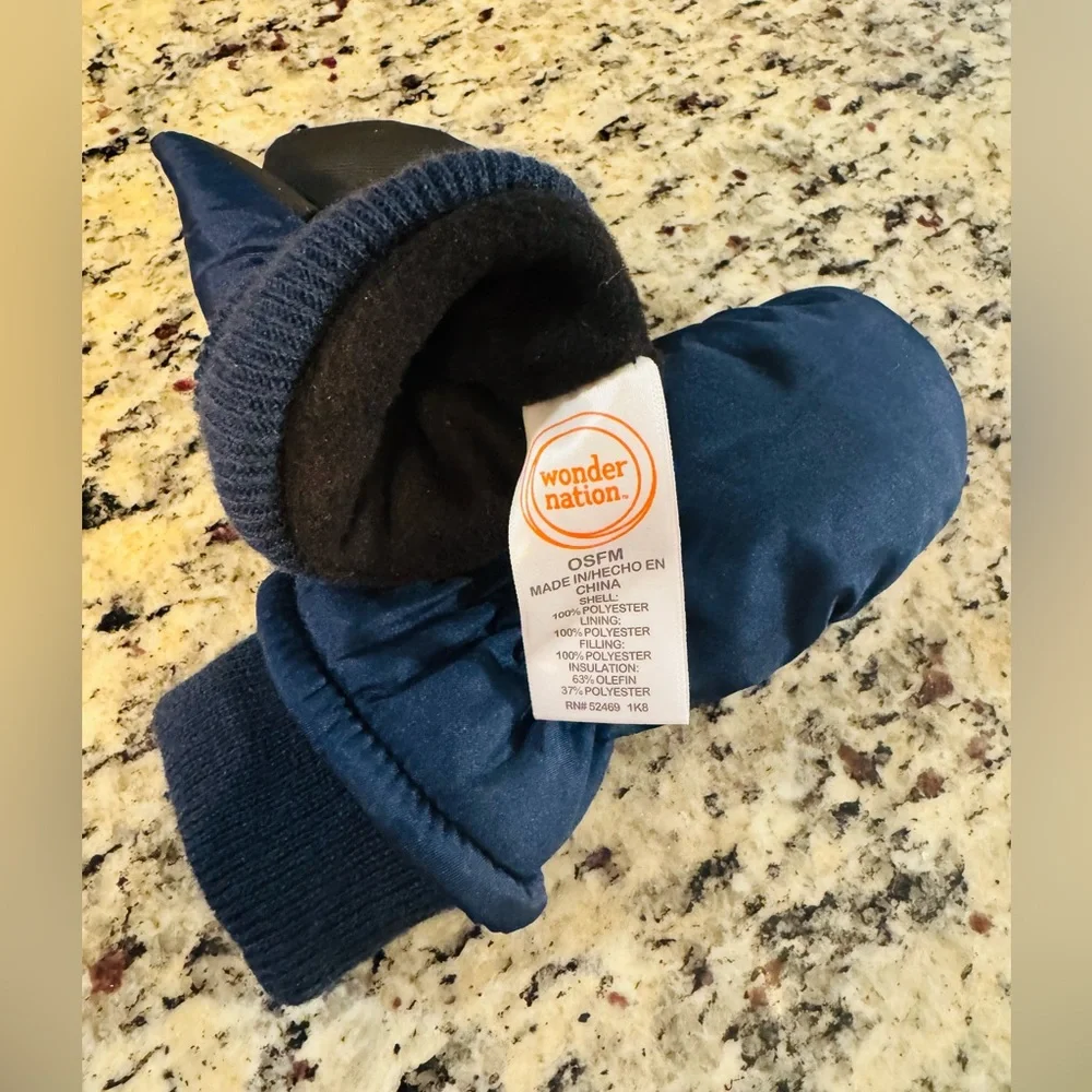 Never Used Wonder Nation Dark Blue Mittens - Kids - Winter - OSFM